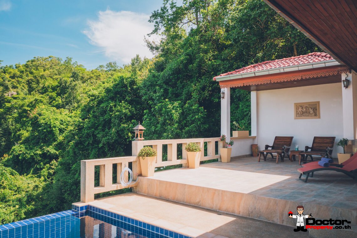 4 Bed Pool Villa with Sea View – Taling Ngam, Koh Samui – For Sale